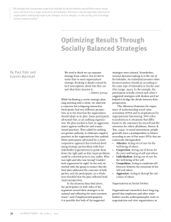 Optimizing Results Through Socially Balanced Strategies