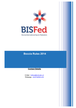 Boccia Rules 2014