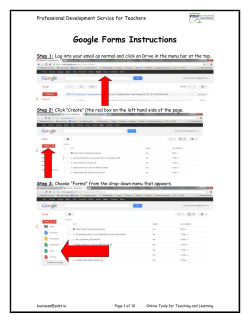 Google Forms Instructions
