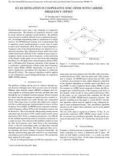 ici-isi mitigation in cooperative sfbc-ofdm with carrier