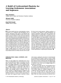 A Model of Corticostriatal Plasticity for Learning Oculomotor