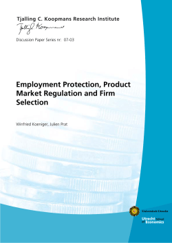Employment Protection, Product Market Regulation and Firm Selection