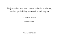 Majorization and the Lorenz order in statistics, applied probability