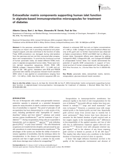 Extracellular matrix components supporting human islet function in