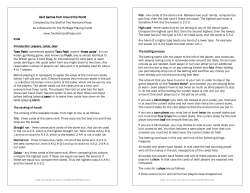 Card Games Card Games from Around the World from Around the