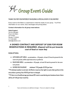 Group Event Guide - Paco`s Sol Bistro
