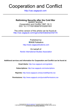 Cooperation and Conflict