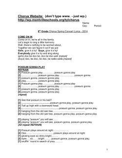Chorus Website: (don`t type www.