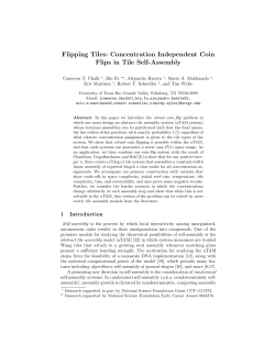 Flipping Tiles: Concentration Independent Coin Flips in Tile Self