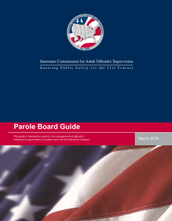 Parole Board Guide - Interstate Commission for Adult Offender