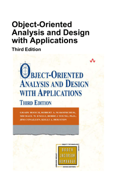 Object-oriented analysis and design with