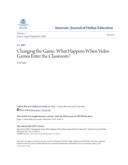 Changing the Game: What Happens When Video