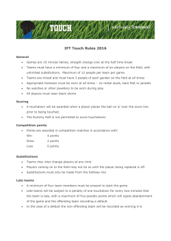 IFT Touch Rules 2016