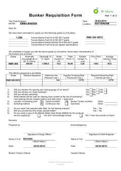 Bunker Requisition Form - Port Traveling Software