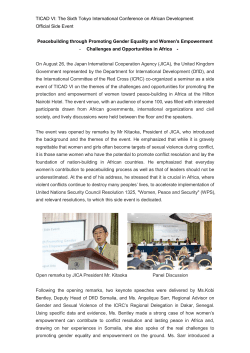 Peacebuilding through Promoting Gender Equality and
