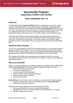 Sponsorship Program: Supporting Children and