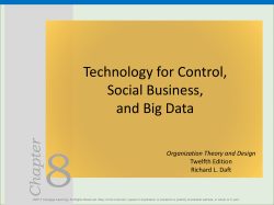 Chapter 8: Technology for Control, Social Business, and Big Data