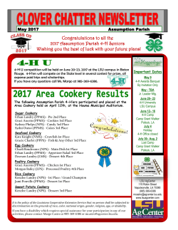 Congratulations to all the 2017 Assumption Parish 4