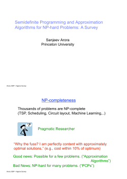 Semidefinite Programming and Approximation Algorithms
