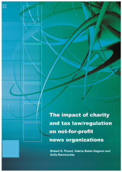 The Impact of Charity and Tax Law/Regulation on Not-for