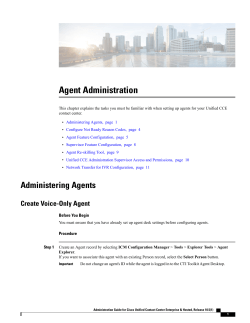Agent Administration