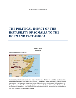 The Political Impact of the Somalia`s Instability to the Horn and East