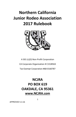 2017 NCJRA Rulebook