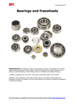Bearings and freewheels
