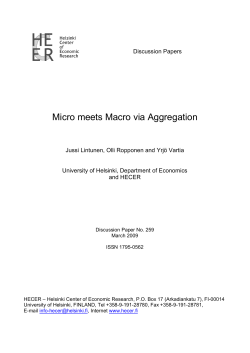 Micro meets Macro via Aggregation - E