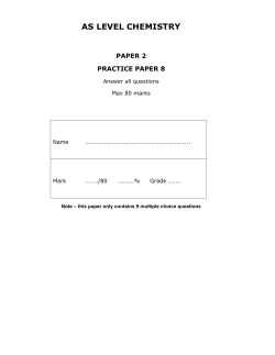AS Paper 2 Practice Paper 8 - A