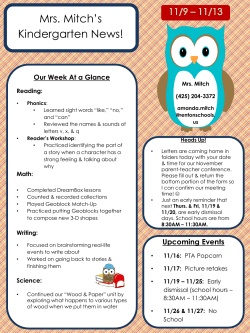 11/13/15 Newsletter 11.9
