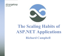 Scaling Habits of ASP.NET