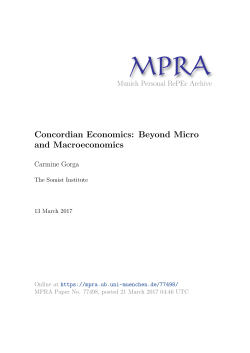 Concordian Economics: Beyond Micro and Macroeconomics
