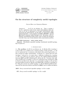 Keywo rd s: Hereditarily separable topology , hereditarily