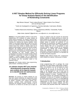 A KKT Simplex Method for Efficiently Solving