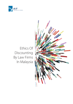 Ethics Of Discounting By Law Firms In Malaysia