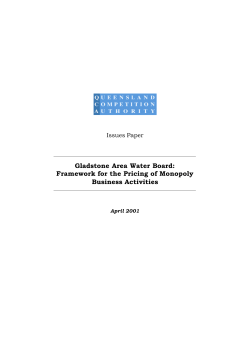 Framework for the Pricing of Monopoly Business Activities