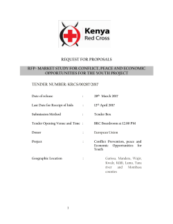 market study for conflict, peace and economic