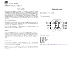 GPS 3.0 Watch Instruction Manual