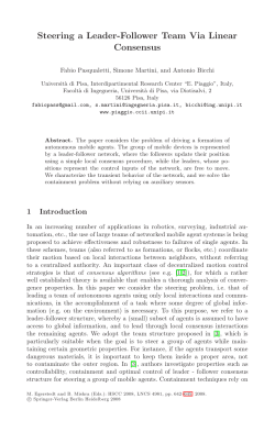 Steering a Leader-Follower Team Via Linear