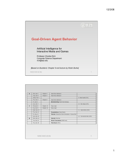 Goal-Driven Agent Behavior