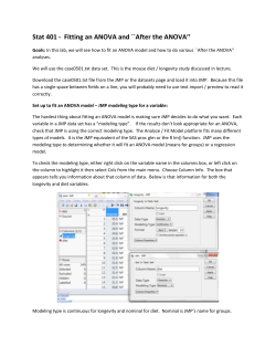 Explanation of modeling type, fitting ANOVA models and after the