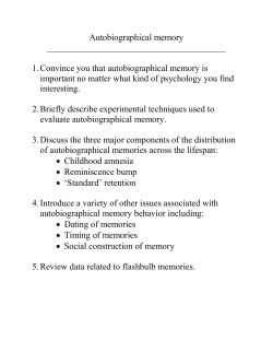 Autobiographical memory