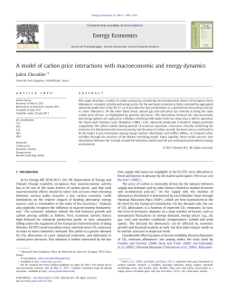 A model of carbon price interactions with macroeconomic and