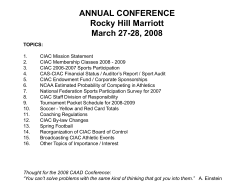 ANNUAL CONFERENCE Rocky Hill Marriott March 27-28