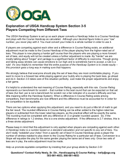 Explanation of USGA Handicap System Section 3
