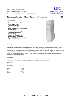 Steepness Limiter &ndash; Ramp Function Generator SB1