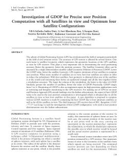 Investigation of GDOP for Precise user Position Computation with all