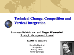 Balakrishnan and Wernerfelt