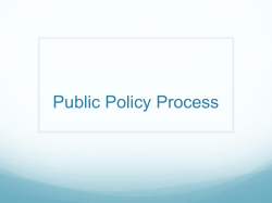 Policy Formation: Problems, Agendas and Formulation